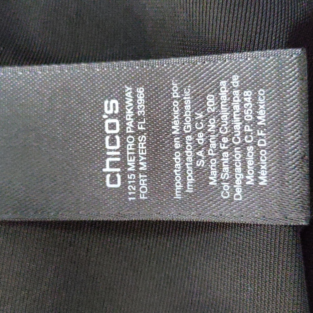 6135 Chico's Travelers Collection black velvet tank top 1 M - Picture 8 of 9